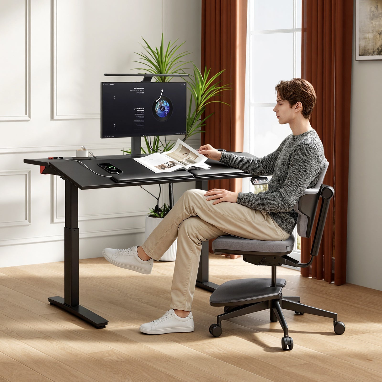 RESTLESS Standing Desk Chair - 6 Posture Modes