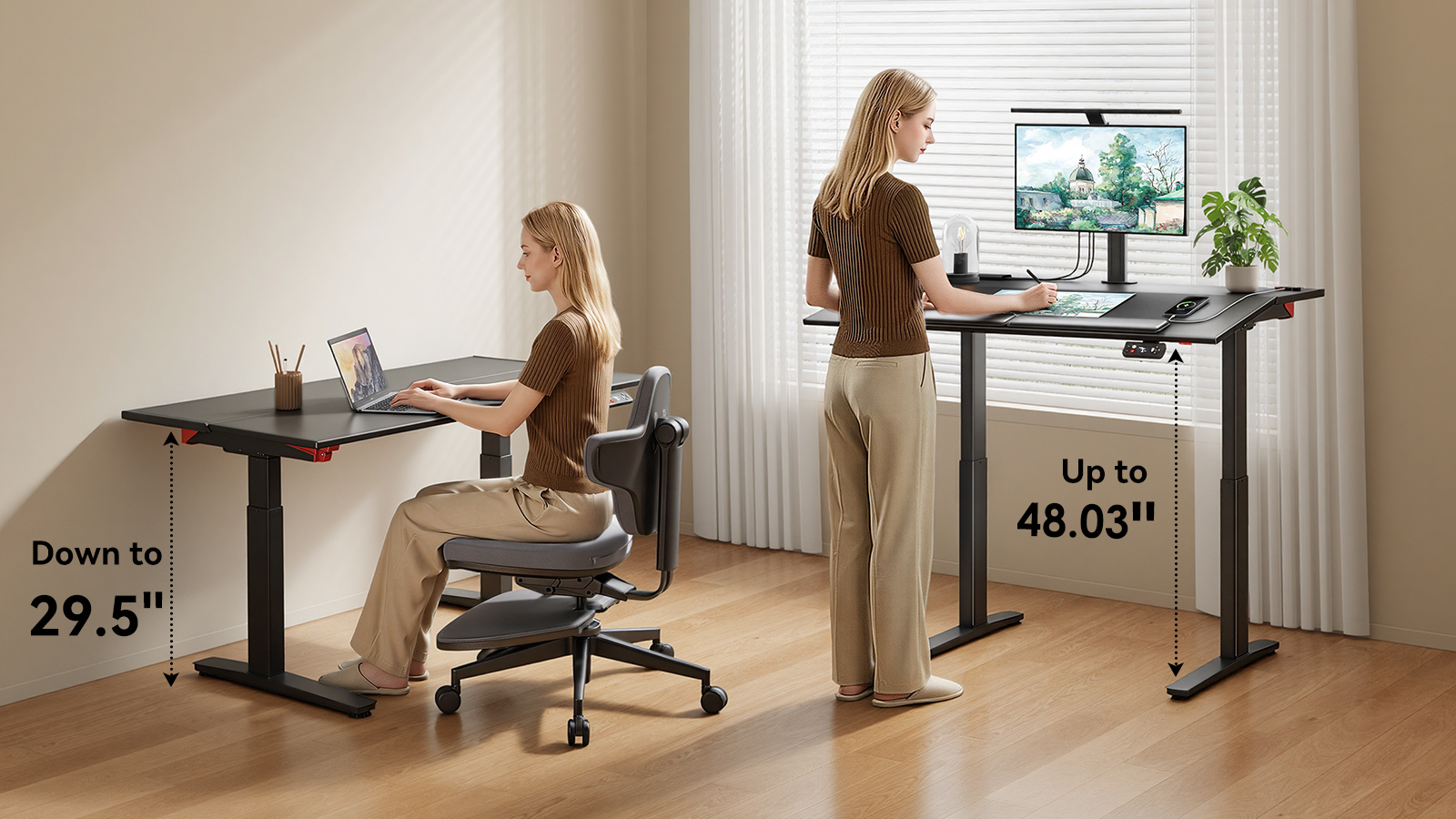 RESTLESS Standing Desk Chair - 6 Posture Modes